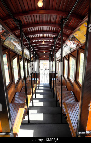 Vue de l'intérieur de l'Angels Flight funiculaire location dans le centre-ville de Los Angeles California USA KATHY DEWITT Banque D'Images