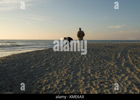 Couple à Myrtle Beach en Caroline du Sud, USA. Banque D'Images