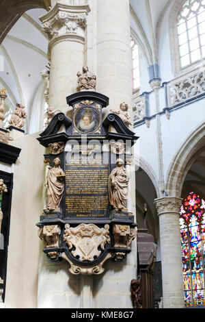 Anvers (Belgique), église St Andrew. 17e siècle épitaphe de l'dames d'honneur de Marie Stuart, reine d'écosse Banque D'Images