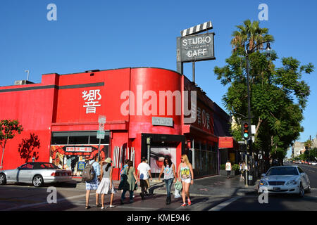 Hollywood- le 23 août 2013 : cafe le long thehollywood Avenue of the stars Banque D'Images