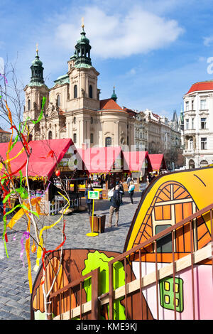 Velikonocni trh, Staromestske namesti, Stare Mesto (UNESCO), Praha, Ceska republika / marché de pâques, place de la Vieille ville, Prague, République Tchèque Banque D'Images