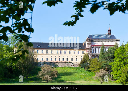 Château de style néo-renaissance, hobbies près de rokycany, République tchèque Alfons Mucha - peintre peint slovanska epopej ici Banque D'Images