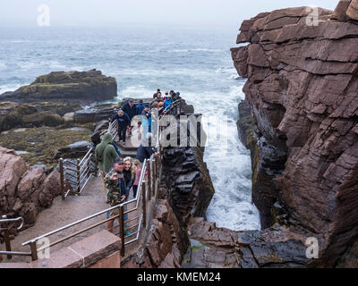 Thunder Hole, l'Acadia National Park, Maine. Banque D'Images