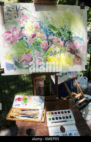 En cours de peinture, de Madison Square Park, NYC Banque D'Images