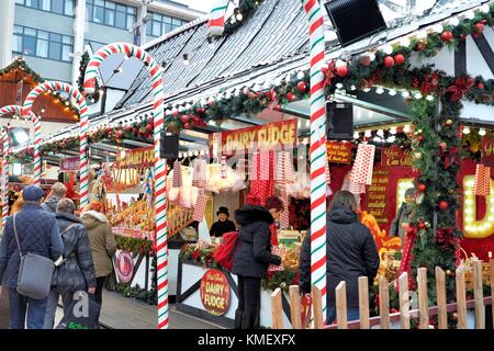 Marché de Noël 2017 à Nottingham Banque D'Images