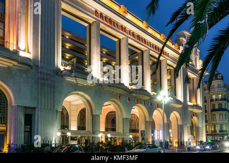 France, Nice, Promenade des Anglais, le Palais la Mediterranee, Hotel, Casino, theaterNice, Alpes Maritimes, Provence, Côte d'Azur, Méditerranée, Fr Banque D'Images