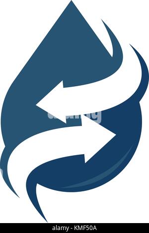 Solution de l'eau huile Illustration de Vecteur