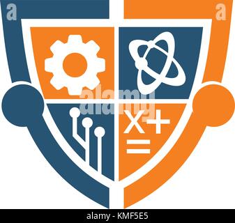 La science de la technologie de support de la protection de l'étude Illustration de Vecteur