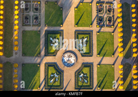 Kamp monastère avec jardins, terrasse avec jardin baroque, jardin du monastère, Kamp-Lintfort, Ruhr, Bas-Rhin Banque D'Images