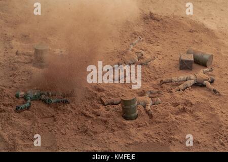 Soldats morts au champ Banque D'Images