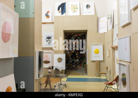 Kristof Kintera arbres nerveux - exposition d'oeuvres d'art à la Galerie Rudolfinum à Prague Banque D'Images