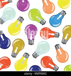 Couleur des ampoules Illustration de Vecteur