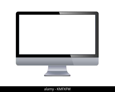 Une télévision à écran LCD Monitor isolés. vector illustration Illustration de Vecteur