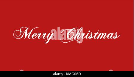 Modèle de carte de conception de lettrage calligraphique de texte vectoriel joyeux Noël Illustration de Vecteur