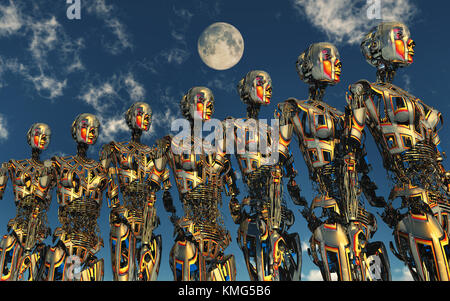Le clonage de biomécanique. Banque D'Images