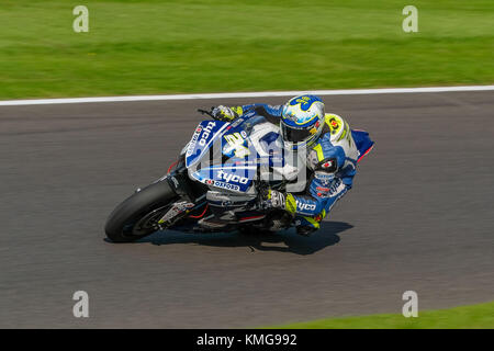 Christian Iddon au Round 8 de la British Superbike Championship à Cadwell Park dans le Lincolnshire en août 2017 Banque D'Images