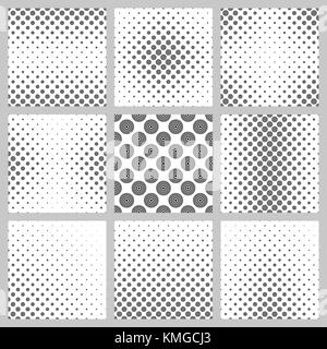 Seamless pattern design cercle monochrome set Illustration de Vecteur