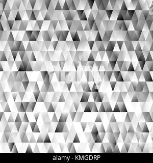 Polygone triangulaire géométrique motif de fond - graphique de vecteur gradient modernes avec des triangles gris Illustration de Vecteur