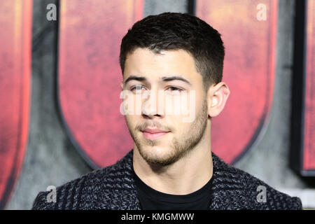 Londres, Royaume-Uni. 7 Décembre, 2017. Nick Jonas, Jumanji : Bienvenue dans la Jungle - UK Premiere, Leicester Square, Londres, Royaume-Uni. 07Th Dec, 2017. Photo par Richard Goldschmidt : Riche de crédit Gold/Alamy Live News Banque D'Images