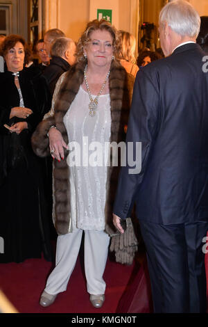 Milan, Italie. 07Th dec 2017. milan. Les arrivées à la première de la scala de la photo : Diana Bracco indépendant : crédit photo agency/Alamy live news Banque D'Images