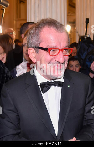 Milan, Italie. 07Th dec 2017. milan. Les arrivées à la première de la scala de la photo : Roberto Maroni : crédit photo agency indépendante/Alamy live news Banque D'Images