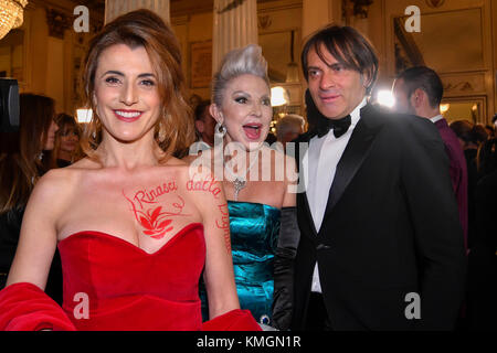 Milan, Italie. 07Th dec 2017. milan. Les arrivées à la première de la scala de la photo : Silvia Colombini : crédit photo agency indépendante/Alamy live news Banque D'Images