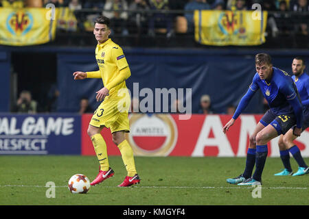 Villarreal, Espagne. 07 décembre 2017. Chuca lors de l'UEFA Europa League Group Un match de football entre Villarreal CF et Maccabi tel Aviv au stade la Ceramica de Villarreal le 7 décembre 2017. Crédit : Gtres Información más Comuniación on line, S.L./Alamy Live News Banque D'Images