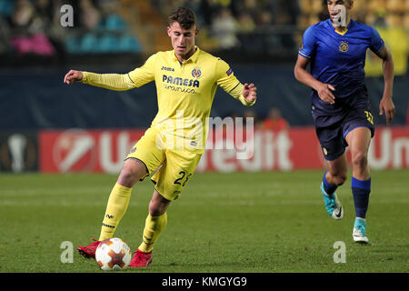 Villarreal, Espagne. 07 décembre 2017. Daniel Raba lors de l'UEFA Europa League Group A match de football entre Villarreal CF et Maccabi tel Aviv au stade la Ceramica de Villarreal le 7 décembre 2017. Crédit : Gtres Información más Comuniación on line, S.L./Alamy Live News Banque D'Images