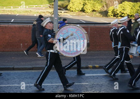 Glasgow, Ecosse, Royaume-Uni. 9 Décembre, 2017. Comité fusionné écossais band parade, Glasgow, Royaume-Uni. Credit : Pawel Pietraszewski/Alamy Live News Banque D'Images