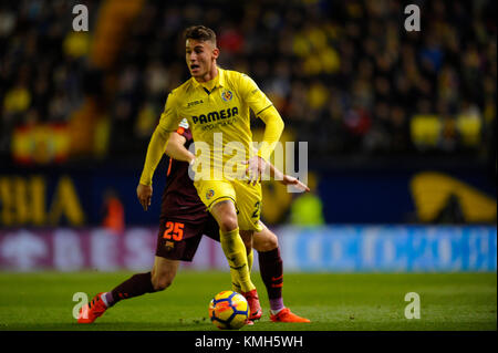 Villarreal, Espagne. Déc 10, 2017. Daniel Raba pendant le match entre Villarreal CF contre le FC Barcelone, à la semaine 15 de la Liga 2017/18 à Ceramica stadium, Villarreal, ESPAGNE - 10 décembre 2017. Más Información Gtres Crédit : Comuniación sur ligne, S.L./Alamy Live News Banque D'Images