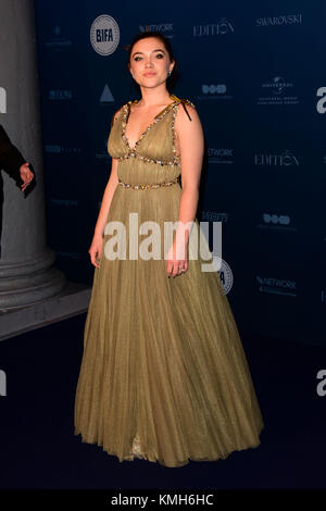 Londres, Royaume-Uni. Déc 10, 2017. Florence Pugh fréquentant au British Independent Film Awards 2017 au Old Billingsgate, Londres dimanche 10 décembre 2017 Crédit : Peter Phillips/Alamy Live News Banque D'Images