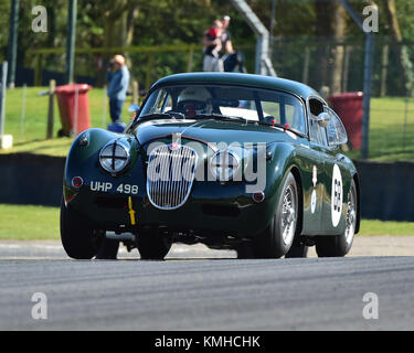 Marc gordon, jaguar XK150 fhc, drhc touring grands, tc63, brscc, brands hatch, course, avril, 2017, de la course et des sports car club,, voitures, Banque D'Images