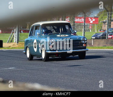 Rob Myers, Michael Caine, Austin A40 speedwell, drhc touring grands, tc63, brscc, brands hatch, course, avril, 2017, de la course et des sports Banque D'Images