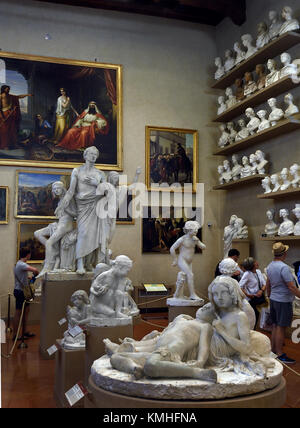 Gipsoteca Bartolini" "La plus belle 19ème siècle en plâtre par Lorenzo Bartolini, un des grands sculpteurs et de professeurs de l'Académie. La Galleria dell'Accademia di Firenze, ou 'Galerie de l'académie de Florence, Italie Italien Banque D'Images