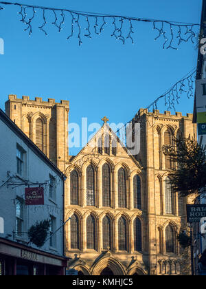 La cathédrale de Ripon Ripon au coucher du soleil de Kirkgate North Yorkshire Angleterre Banque D'Images