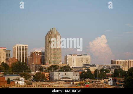 La ville de Raleigh, Caroline du Nord à l'heure d'or Banque D'Images