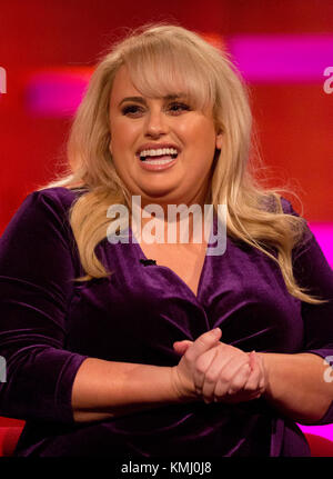 Rebel Wilson pendant le tournage de The Graham Norton Show à la London Studios, à être diffusé sur BBC One le vendredi. Banque D'Images