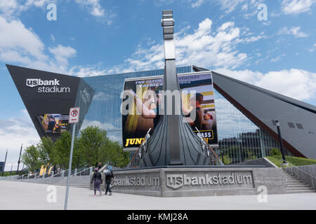 US Bank Stadium hôte de la Super Bowl 2018 accueil de l'IIL Minnesota NFL football team. Minneapolis Minnesota MN USA Banque D'Images