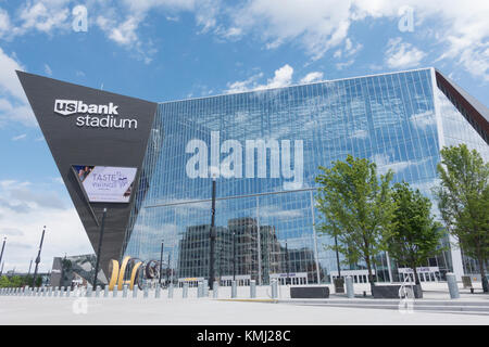 US Bank Stadium hôte de la Super Bowl 2018 accueil de l'IIL Minnesota Vikings NFL football team. Minneapolis Minnesota MN USA Banque D'Images