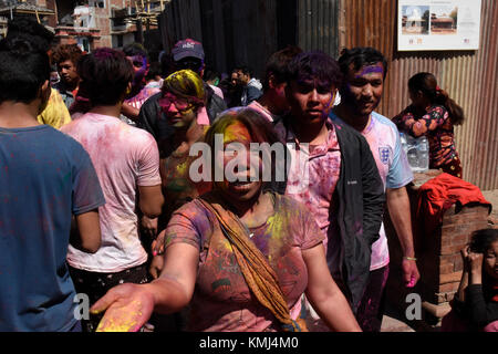 Holi Festival à Katmandu, Népal Banque D'Images