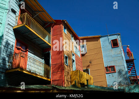 Bâtiments sur el Caminito, la Boca, Buenos Aires, Argentine, Amérique du Sud Banque D'Images