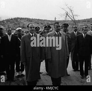 Les négociations entre le président libanais Fuad Chehab et le président égyptien Gamal Abdel Nasser ont été des moments cruciaux de la politique du moyen-Orient dans les années 1960 Ces entretiens ont porté sur la coopération régionale et les alliances politiques. Banque D'Images