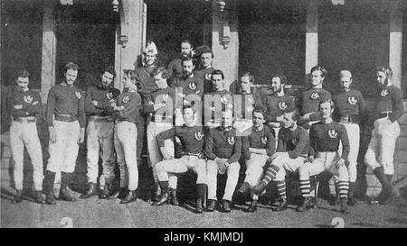 L'équipe écossaise de rugby, créée en 1871, est l'équipe nationale de rugby à xv représentant l'Écosse dans les compétitions internationales. Banque D'Images
