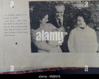 Lyndon B. Johnson était le 36e président des États-Unis, connu pour ses politiques intérieures, en particulier la loi sur les droits civils et la guerre contre la pauvreté. Banque D'Images