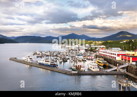 Prince Rupert, en Colombie-Britannique, Canada - août 24th, 2017 : aereal view de la vache bay marine port de Prince Rupert, en Colombie-Britannique. Banque D'Images