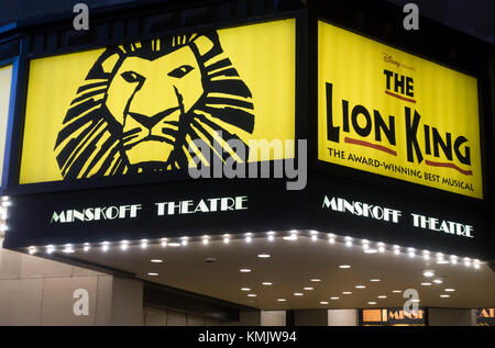 Le Roi Lion, la comédie musicale de Disney à New York City Banque D'Images