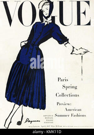 Capot avant vogue magazine Avril 1947 Banque D'Images