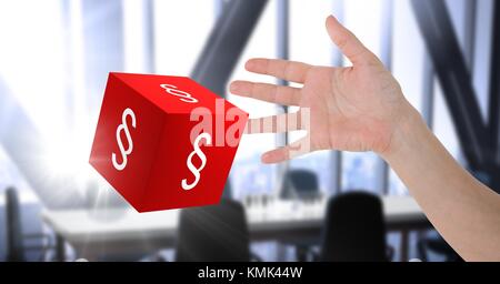 Digital composite de part section Ouvrir avec icône symbole Banque D'Images