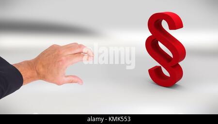 Digital composite de part section Ouvrir avec icône symbole Banque D'Images