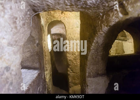 Métro Saint-Paul de catacombes, Mdina, Malte Banque D'Images